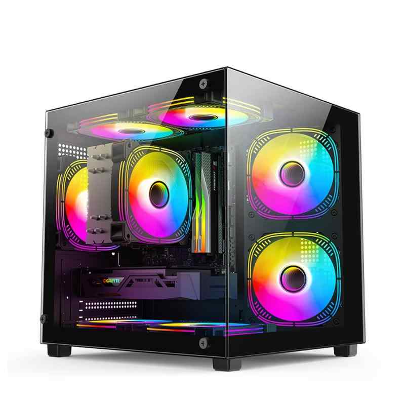 乐天商城 - MOIKYIGI ピラーレス ミドルタワー PCケース Micro-ATX 強化ガラスパネル Micro Atx ケース Microatx Pcケース