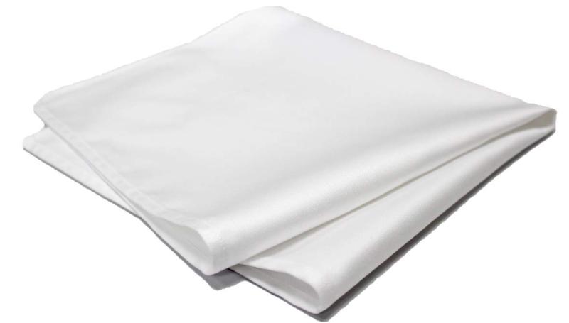 Rakuten - 日本製 ワイントーション テーブルナプキン 綿100％ 51×51 朱子無地 (ホワイト, 10枚)