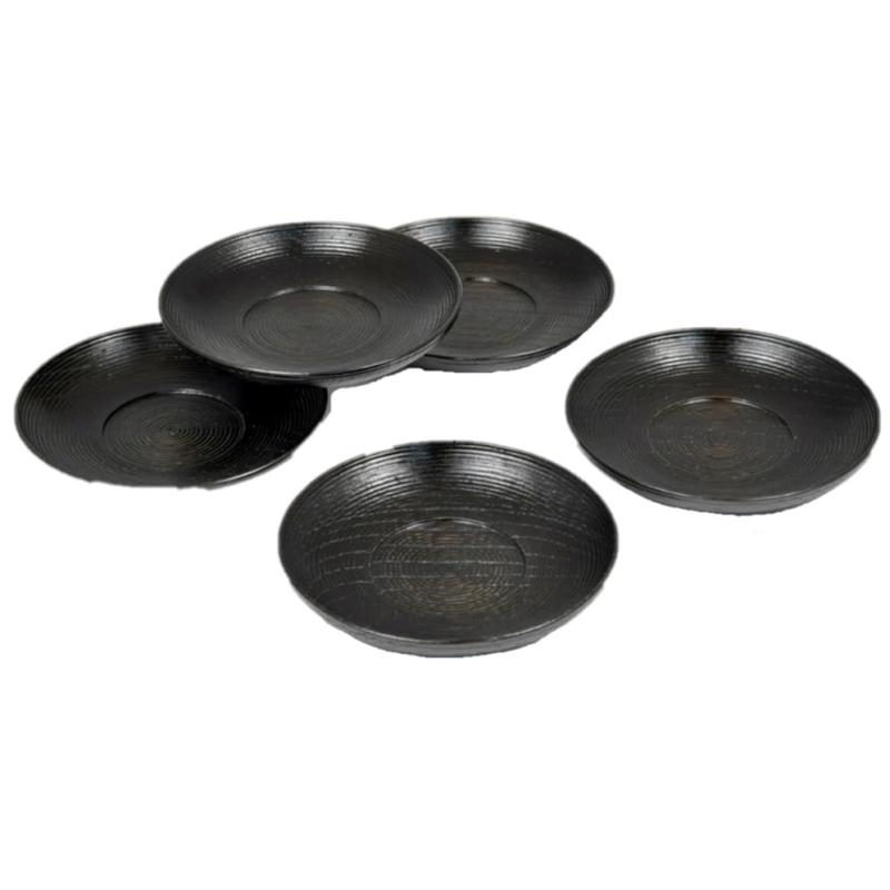 Tea Saucers - 嘉匠菴 欅(けやき)4.0千筋茶托(5枚セット) ST-0130【茶托 木製 5枚セット】