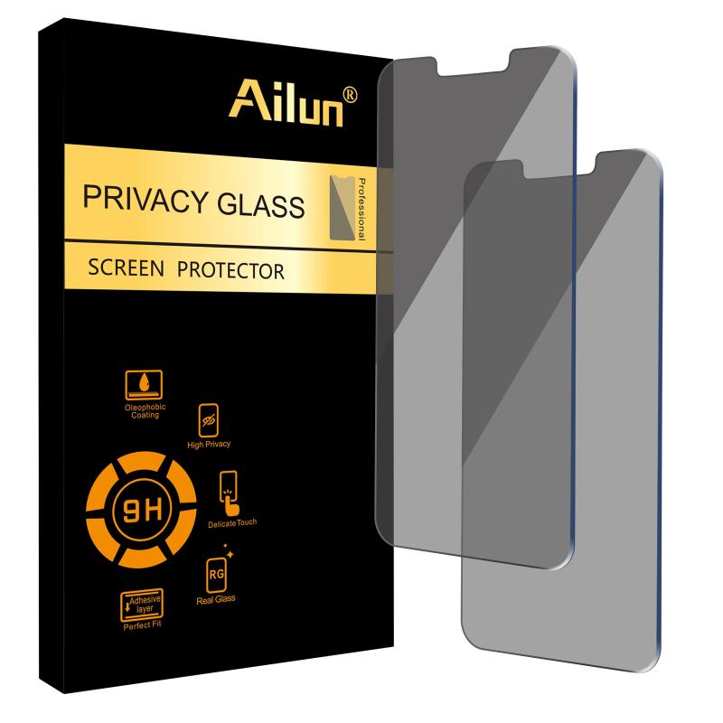 乐天商城 - Ailun プライバシースクリーンプロテクター iPhone 14 Plus/iPhone 13 Pro Max用 [6.7インチディスプレイ] 2パック アンチスパイ プライベート強化ガラス [2パック]
