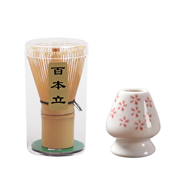 Rakuten - 茶道具 百本立 茶筅 茶せん 泡立て器 竹製 茶筌くせ直し茶筅休め お抹茶用茶道ツール 陶器 2点セット