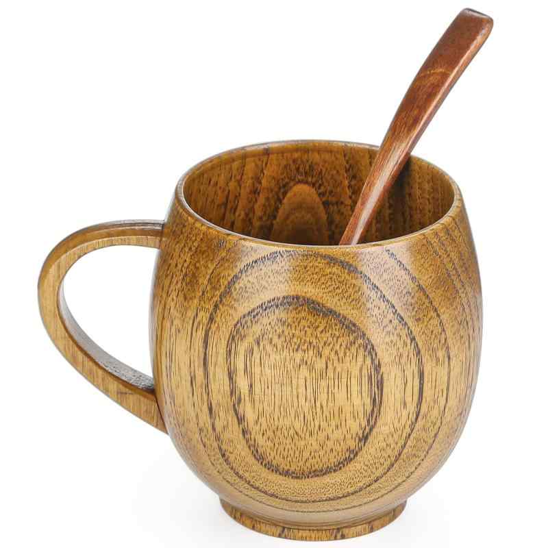 マグカップ 割れない コップ 耐熱 カフェラテ ホームパーティ オフィス 気軽に使える かわいい おしゃれ ジュース コーヒー 持ち手付き フェスティビティ クリスマス プレゼント 引き出物 【素材・材質】天然木製、タイプ：大腹カップ/斜筒カップ、スプーン付き【上品な生活】忙しい時も暇な時も可愛いくて美しいカップをお手元に、シンプルで上品なカップならば絶対これです【割れない】1000回落としても割れないマグカップ。割れないから気軽に持ち運びができ、こどもから大人まで、どなたにも安心して使っていただけるコップです。楽しい毎日をかわいい天然木製マグカップと一緒に過ごせます【ほっとひと息に】スティックコーヒーやフィルターコーヒーなどちょっとした休憩の一杯に丁度いいマグカップです。冷たい飲み物も温かい飲み物も対応しているので、こーひーだけでなくスープやジュース、ティーセットとしてもお使いいただけます【さまざまな贈答シーンにぴったり】記念日プレゼント、長寿祝い、喜寿祝い、クリスマスプレゼント、還暦祝い、退職祝い、先生の日プレゼント，職場送別会プレゼント、出産祝、敬老の日プレゼント、開店のお祝、ホワイトデー おしゃれグッズ、引っ越し祝い プレゼント、発表会、上司異動プレゼント