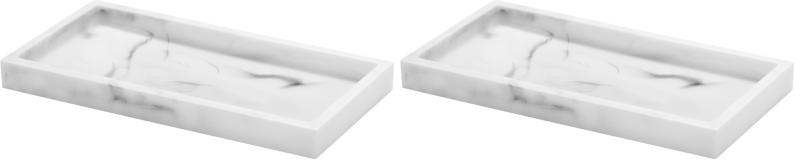 トレー Luxspire セラミック マーブル調 大理石模様 小物入れ アクセサリートレー 収納用品 化粧品収納 浴室物置 調理台 押入れ 戸棚 鏡台 香水 ジュエリー 入浴用品収納 卓上収納 長方形 陶器 vision-stores-10175581 ビジョンストア サンプル画像2