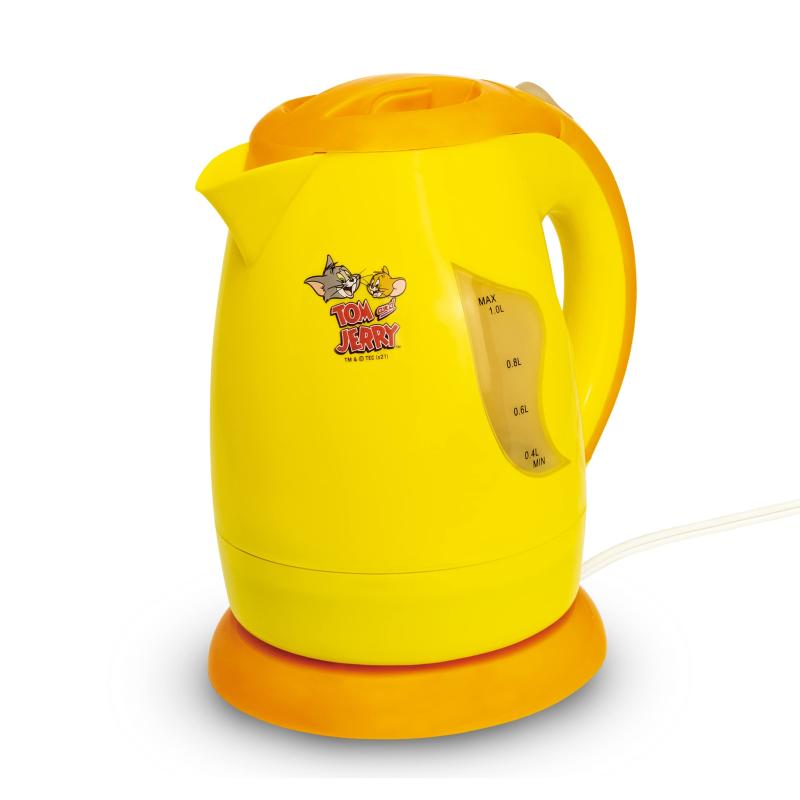 Rakuten - YSN トムとジェリー 電気ケトル イエロー | ケトル 1リットル 電気ポット 湯沸し器 湯沸しポット 電気やかん おしゃれ トムジェリ 一人暮らし プレゼント ギフト