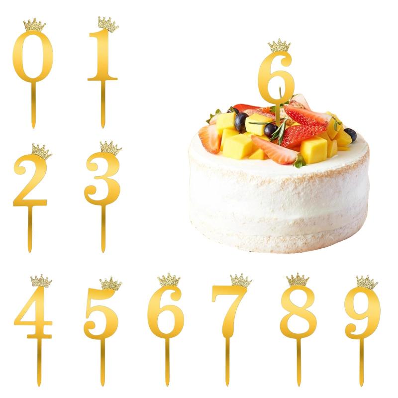 ケーキトッパー 誕生日 数字 0から9 10点セット ゴルード ケーキ挿入カード ケーキ飾り ケーキ デコレーション カップケーキ お祝い 記念日 記念撮影 バースデーケーキ 飾り