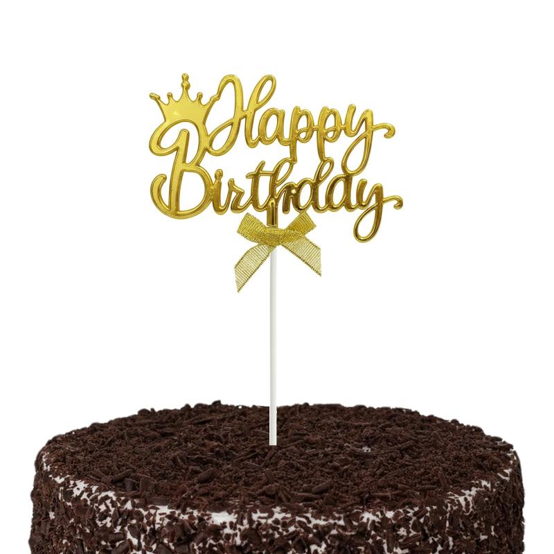 BLOOPIC ケーキトッパー 誕生日 Happy Birthday デコレーションピック ケーキ飾り バースデー 記念日 お祝い おしゃれ ケーキ挿入カード ハッピーバースデー