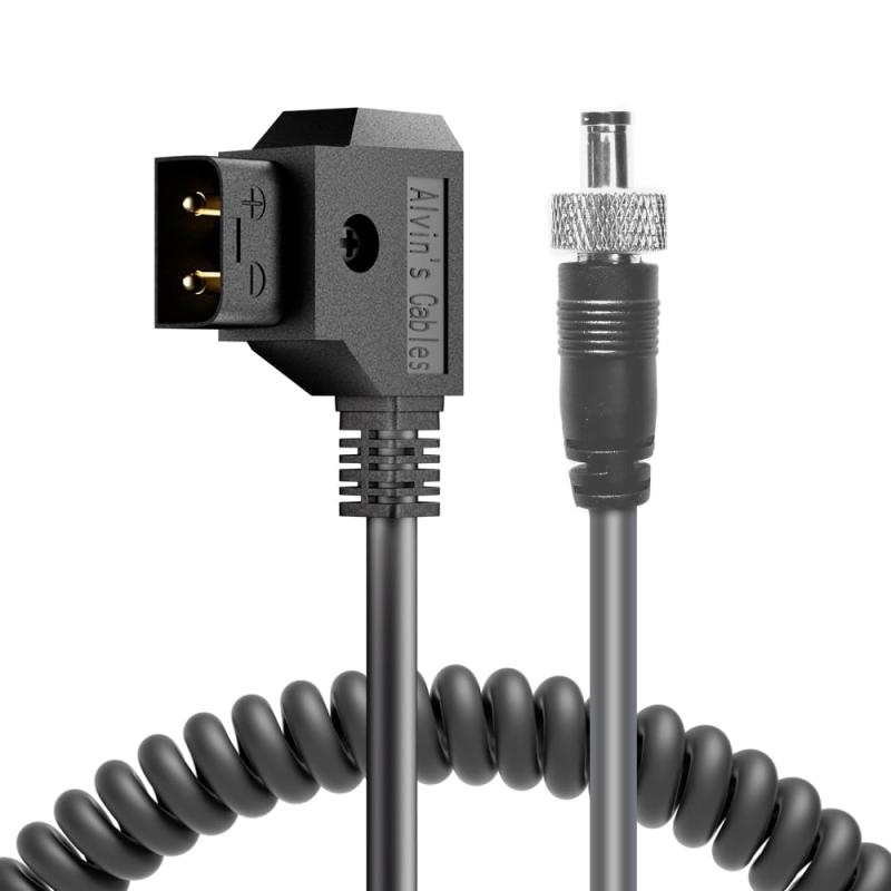 Alvin's Cables D-Tap to DC 5.5×2.1mm ロック付き 電源ケーブル コイルタイプ Atomos SmallHD PIX-E7 PIX-E5 Hollyland Mars 400S 対応 モニター用電源ケーブル - 3