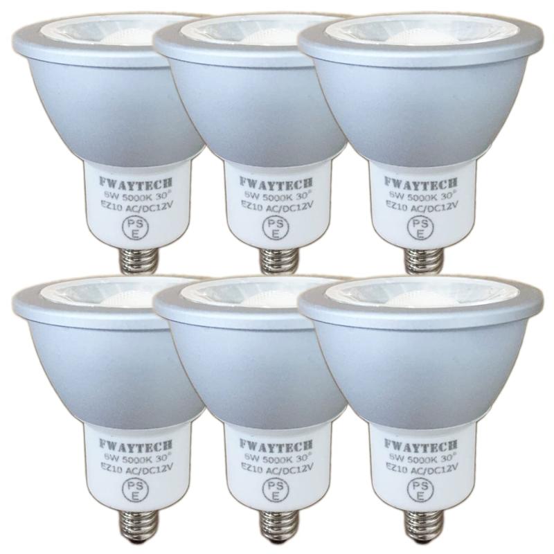 乐天商城 - FWAYTECH LEDハロゲン電球 EZ10口金 12V COB6W 2700K電球色相当 ダクトレール用LEDスポットライト LED電球 12V ダイクロハロゲン50W～60W相当 密閉器具対応