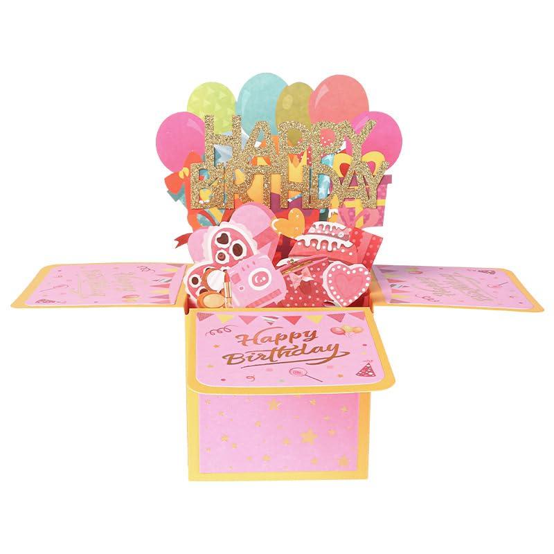 Bethany Home グリーティングカード 3D立体 誕生日カード Happy birthday 誕生日 DIY メッセージカード 感謝祭 お祝い バースデーカード 封筒付き 0～9の数値 ピンク💌セット内容：花のカード*1枚、封筒*1枚。素材：上質紙。セットには0-9の2組の金粉数字が含まれており、ゴム点を含み、誕生日カードをDIYして作ることができます。💌サイズ：開いた状態で17.5cm*8cm、封筒サイズ17*18cm。(絵柄は画像参照)💌3D立体：立体的なフラワーを使用した贅沢なメッセージカードです日常の美しい飾りとしてだけでなく、ユニークなクラフトとしても活躍します。空間にエレガントな雰囲気を演出しましょう💌プレゼントに：お誕生日おめでとうのグリーティングカードとすることができます。プレゼントを贈る際には特別なグリーティングカードが付属し、より高級で魅力的なプレゼントになります。