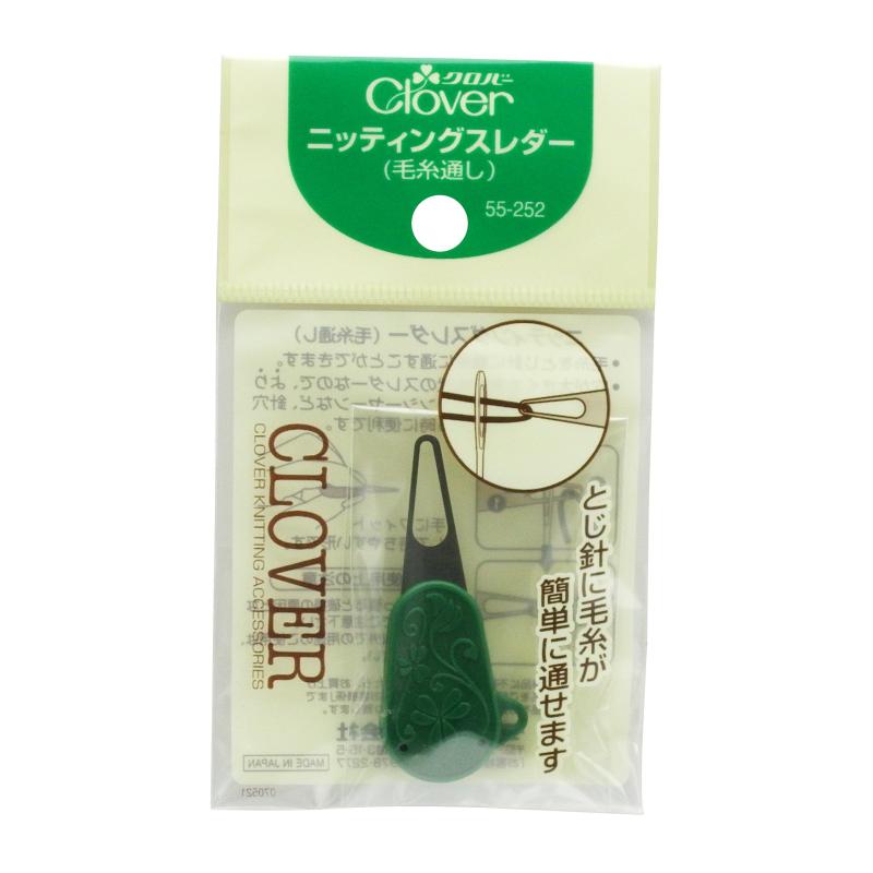 クロバー(Clover) 糸通し・ひも通し ニッティングスレダー グリーン 6.5x11x0.7cm対象性別 :男女共用