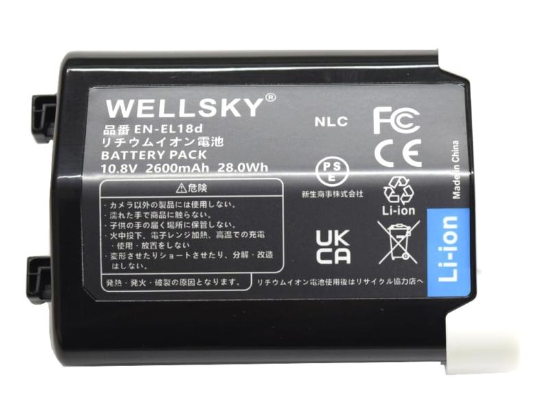 WELLSKY EN-EL18d EN-EL18c EN-EL18b EN-EL18a EN-EL18 互換バッテリー ニコン D4 / BL-5 / BL-6 / MB-D12 / MB-D18 / D4s / D5 / D6 / Z9