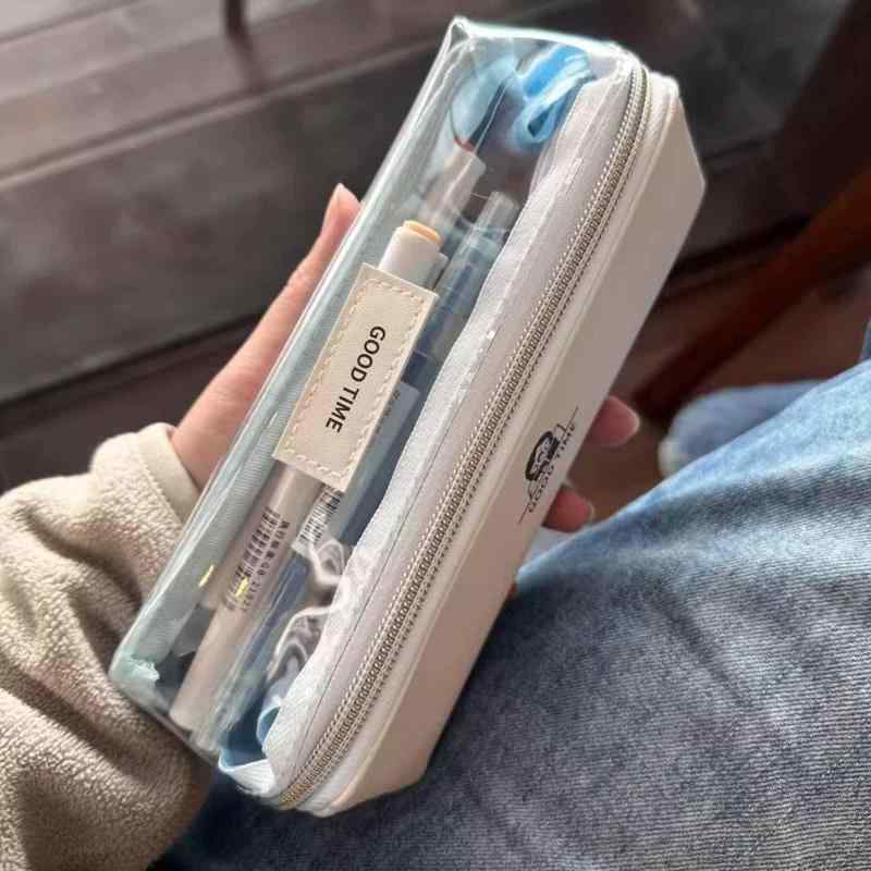 Tianying ペンケース 筆箱 多機能 大容量 ポーチ 文房具 ガジェット コスメ ケース シンプル 軽量 プレゼント 大人 高校生 中学生 男の子 女の子 大学生 小学生 子供用 vision-stores-10478682 ビジョンストア サンプル画像3