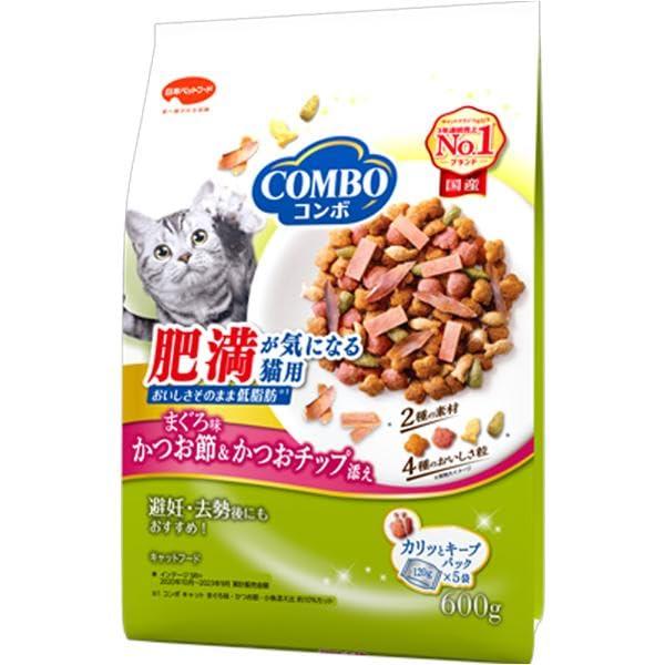 Pet Goods - 【セット販売】コンボ キャット 肥満が気になる猫用 まぐろ味 かつお節＆かつおチップ添え 600g（120g×5袋）×2コ