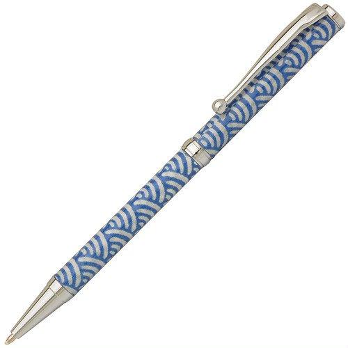 「f style 手作り ボールペン 美濃 美濃和 和 紙 mino washi pen 青梅 波 赤色 イ...