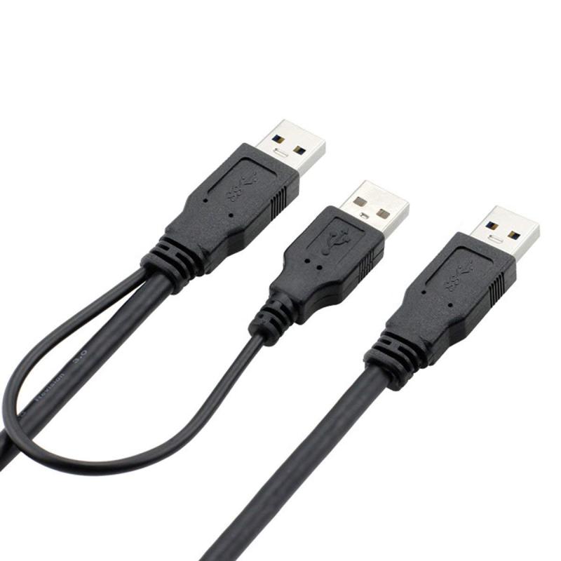 ビジョンストアのchenyang USB 3.0ケーブル、USB 3.0 Type A オス - オス 延長データケーブル 外付けハードディスク用電源ケーブル付き｜アングル2