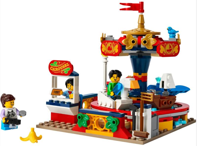 乐天商城 - レゴ(LEGO) メリーゴーランド 遊園地プレイセット 40714 8歳以上