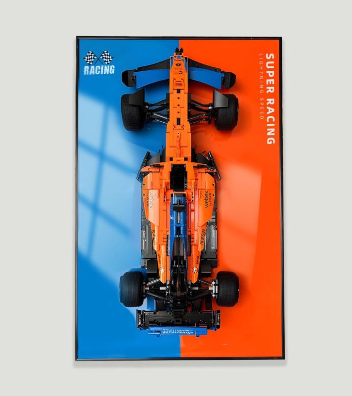 乐天商城 - Sungvool 42141 F1 レースカー用ディスプレイウォールボード (レゴ F1 テクニック マクラーレン フォーミュラ 1 レーシングカーサイズ対応,レゴ製ではありません)大人用装飾絵画 壁掛け式 - 空間