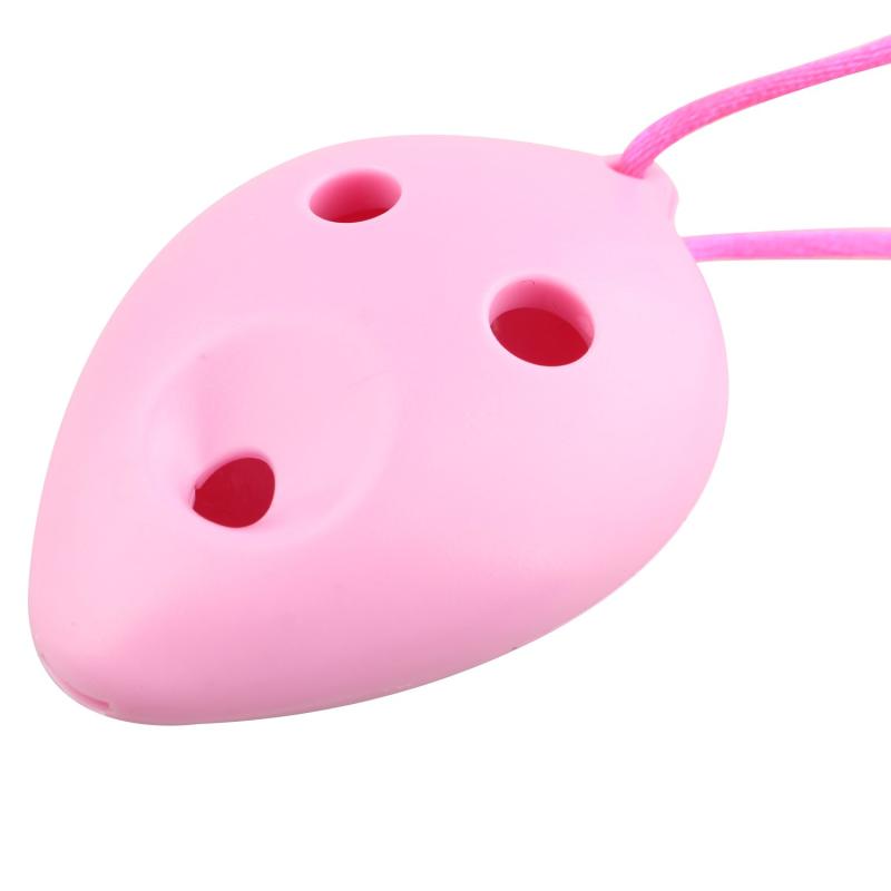 6穴 アルト C調 Ocarina 管吹奏 楽器 ABS 樹脂 プラスチック オカリナ 初心者 ピンク