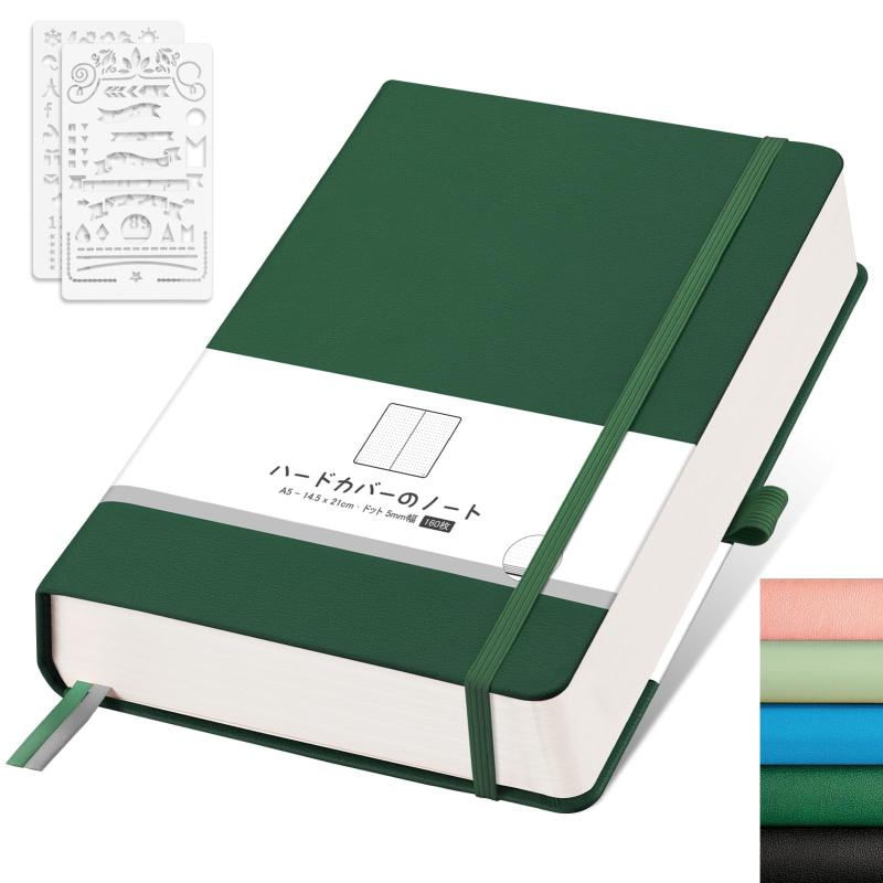 Rakuten - AHGXG ノート - 320ページ ジャーナル, 100gsm 厚紙, フェイクレザー ハードカバー