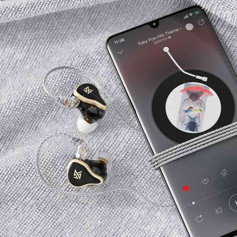 KZ ZAS イヤホン 有線 HiFi 7BAs + 1DDsハイブリッド16ドライバーIEMイヤホン, スポーツ ノイズキャンセリングイヤフォン 3.5mmジャック 2Pin リケーブル 着脱式イヤホン(マイク付き、ブラック) vision-stores-10179716 ビジョンストア サンプル画像2