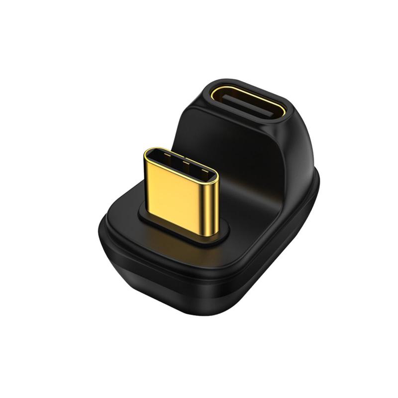 USB C 180度アダプター U字型USB Cアダプター 40gbps USB Type Cオス-メスコネクターアダプター 100W高速充電対応 ブラック(1パック)【グッドデザイン】180コーナー、機械背引き設計。隠し試験機の背面引き設計を革新し、100 Wの高速充電をサポートして貴重な時間を節約する。【転送が速い】C公転CマザーU型、40 Gbpsアダプタ、新しい40 Gbpsアップグレードモデル、40 Gbps転送+8 Kビデオ転送+PD 100 W充電。ソケットを遮らないコンパクトさ。【便利で迅速】180度 USB C アダプターコネクターはドライバー不要、プラグアンドプレイ、小型、持ち運びが簡単、金メッキポートでより敏感な接触、より安定した伝送、より長い曲げ寿命。【幅広い交換性】パソコン、タブレット、スマホ、Switchなどに対応できます。【U字型】USB C 180度アダプター Uギャップ 6mm。 USB Cケーブルを介してコンピュータ、ノートパソコン、ポータブルハードドライブに接続できます。 充電中や転送中もしっかり握れます。 限られたスペースをフルに活かし、ゲームの快適性と作業の利便性を向上させることができます。