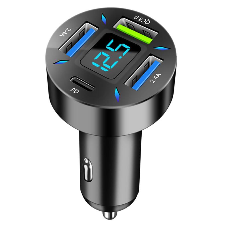 TRkinシガーソケットUSB-C USB 50 W超ミニ設計車載充電器USB 4ポート【フルメタル製/耐久性/軽量化】-i-Phone 15/14/13 Android/-i-Padなど12 V/24 Vモデルに適用4台同時全速充電：合計最大出力50 W（PD 20 w+QC 3.0 18 w+2.4 A 12 w*2）、同時に4台の電子機器を充電する。アップル充電に対応しています。超コンパクト&amp;ポータブル：超コンパクト設計（約40 g）を採用した車載充電器。ダッシュボードの他の部分を妨げることなく、使いやすい最小スペース。青色の雰囲気灯を備え、柔らかな光が眩しくなく、夜間の暗い車内でもUSBポートが見える。QC 3.0クォート：真の高速急速急速急速充電、QC 3.0プロトコル互換性アンドロイド主流携帯電話の急速充電は45分で90%以上の電力を達成することができ、両側の滑り止め弾性単を強化し、弾性が安定してサイド漏れがない。安全性：LEDデジタル表示、リアルタイムで電池電圧を監視し、いつでも自動車の健康状態を把握する。スマートチップを搭載し、多重回路保護を行い、愛車や機器をより安全にし、十分な安心感を与えます。汎用互換性：AndroidやiOSモバイル機器と互換性のある汎用車載充電器、車載充電器アダプタの最大充電速度はモバイル機器を充電する。12 V/24 Vモデルの共通語は主流モデルであり、各種車種の喫煙器と互換性がある。（注意：この車載充電器はバイクには向いていません。）