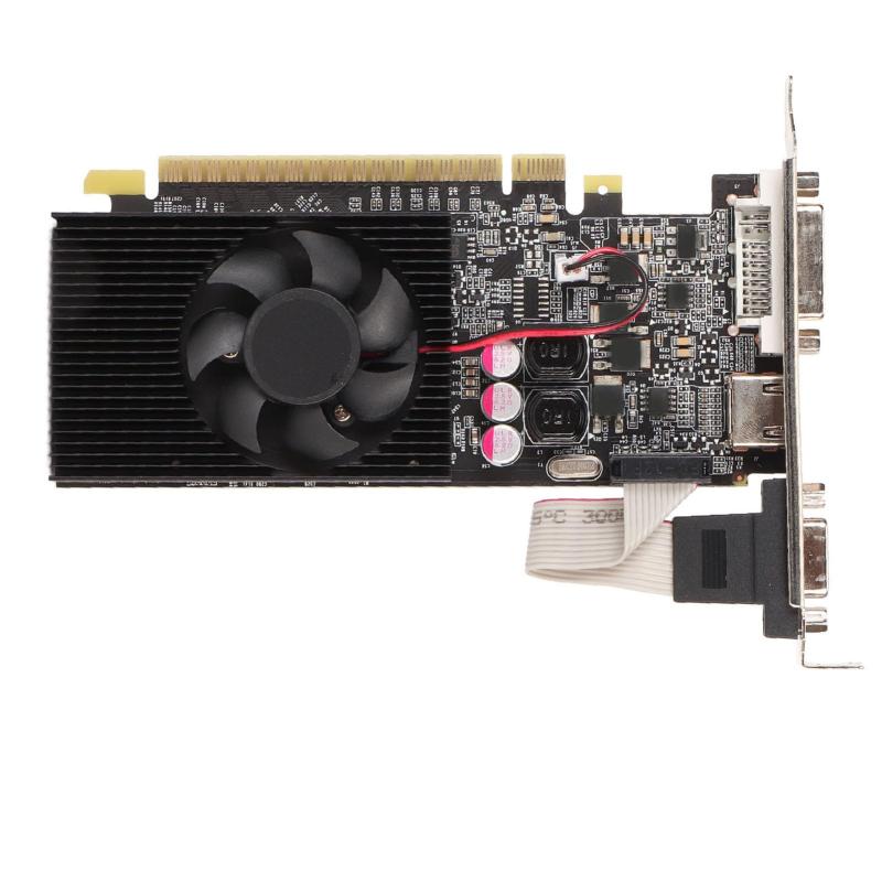 コンピュータグラフィックスカード、GT730 2GB GDDR3 64ビットグラフィックスカードサポートHDMI VGA DVIインターフェイスPCI Express 2.0グラフィックスカードスロット)冷却ファン付き) (GT730 2GB GDDR3