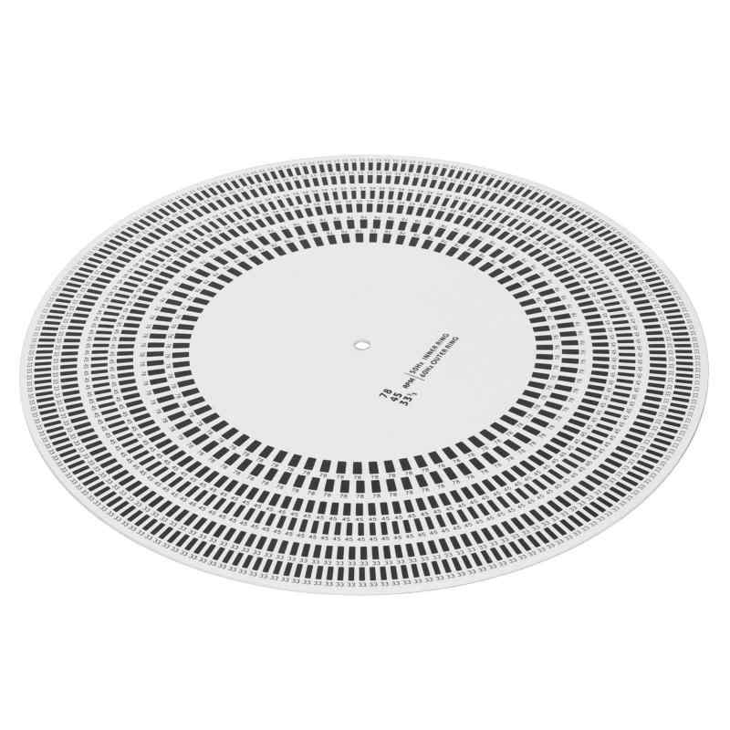 LPレコードプレーヤー用ストロボスコープ レコード回転数確認 レコードプレーヤー整備 1枚 レコードプレーヤーキャリブレーションディスク レコードスピード調整ツール ブラックホワイト