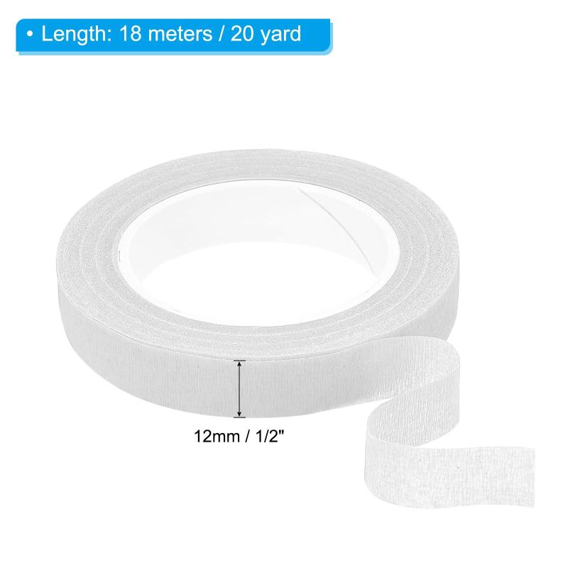 PATIKIL フローラルテープ 1/2 " x 30ヤード / 12mm x 30m ブーケの茎を包むための2本パックの花包装用粘着テープ ホワイト vision-stores-10189421 ビジョンストア サンプル画像2