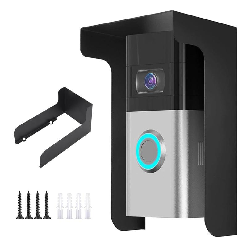JIAYJP for Ring Battery Doorbell/Ring Battery Doorbell Plus カバードアベル レインカバー リング ドアベル アンチグレアカバー 取り付けが簡単（ブラック）