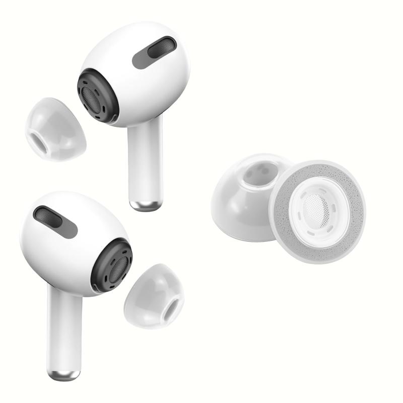 【新バージョン】KASOTT AirPods Pro イヤーチップ 専用【第1/第2世代対応】イヤーピース 高遮音 &amp; ノイズキャンセリング性能向上 | ハイグレード LSR液体シリコーンゴム 形状記憶フォーム 低【最高級LSR素材採用】ドイツ製プレミアムLSR（液体シリコンゴム）イヤーチップ を採用。液状シリコーンゴムは液状ゴムとも呼ばれ、流動性が良く、加硫が早く、粘着力が高く、安全性が高いという特徴があります。この素材は、耐熱性、耐酸化性、表面張力、低温柔軟性に優れた合成/弾性ポリマーであり、誘電特性が良好なため、柔らかく、低圧で、摩擦抵抗と保持力が良好で、脱落を防止し、低刺激性で、かゆみを防止し、非常に耐久性があるなどの固有の特性を備えています。【形状記憶フォームで遮音性向上】AirPods Pro用イヤーピースは、LSR 液体シリコーンと低反発形状記憶フォームを採用。耳道に密着し、快適な装着感を実現します。高遮音設計により外部雑音を効果的に遮断し、完全ワイヤレスイヤホンのノイズキャンセリング性能を最大限に引き出します。【音質をワンランク向上】特殊音響設計により高域の解像度を改善。クリアな高音とバランスの取れた音質を実現し、AirPods Pro 第1/第2世代の性能を存分に発揮させるイヤーピースです。ヘッドセットのノイズ低減効果を高めながら音漏れを防ぎ、快適な装着感です。【安心の3段階保護設計】滑り止め加工で落下防止、耳垢ガードメッシュ内蔵、従来のスポンジ製イヤークッションに比べ、シリコーン素材は耐久性に優れ、衛生面や経済面も考慮されています。圧迫感のない最高の装着感を実現します。【最適なフィット感を追求】3サイズ（S/M/L）を展開。日本人の耳孔データに基づいた設計で。柔らかく肌馴染みの良い質感で、外耳道の接触圧力が低減され、長時間の使用でも耳への負担を軽減。運動時でもずれにくい安定したフィット感を実現します。