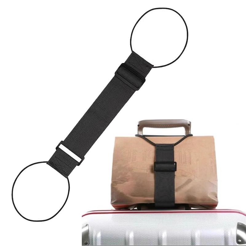 Akkerds スーツケースベルト 固定 バッグとめるベルト 旅行便利グッズ 旅行用品 バッグとめる キャリーケース バンド バッグとめるベルト ブラック