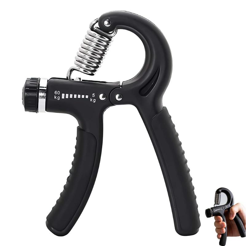 ALLVD ハンドグリップ 握力増強器 エクササイズ 握力 トレーニング ハンドグリッパー 握力グリッパー カウンター付き 5-60kg負荷調整可能 男女兼用