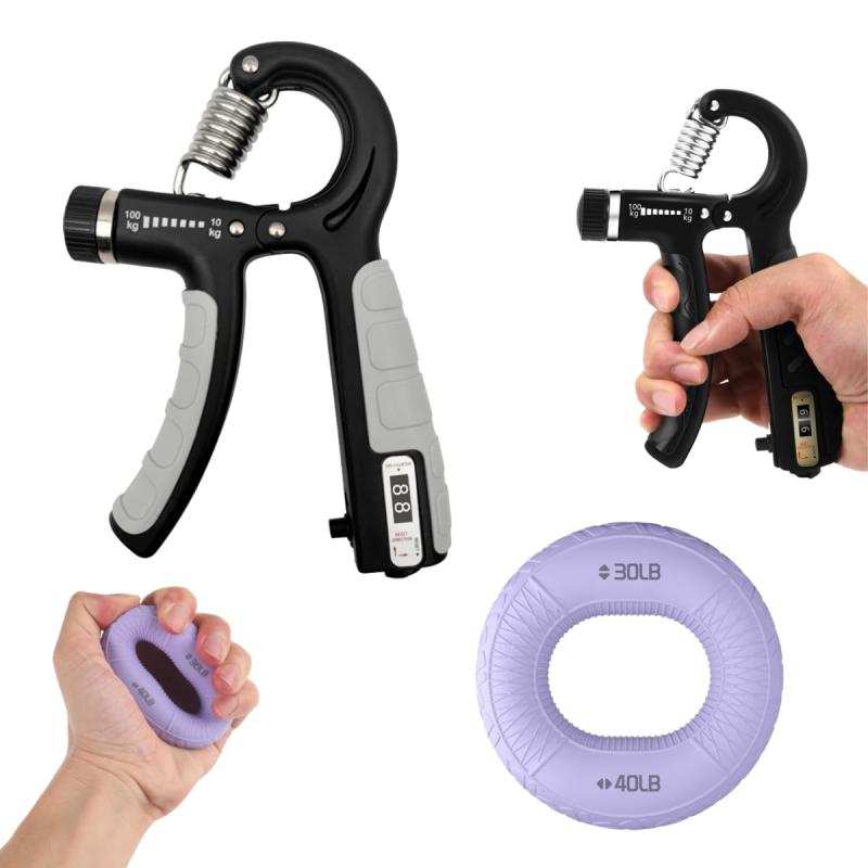 握力グリッパー 10-100kg 負荷調整可能 カウンター付き 握力増強器 ハンドグリップ トレーニング 筋トレ リハビリ ストレス解消 筋トレ リハビリ 指の強化 滑り止めグリップ 男女兼用【負荷調整可能】握力グリッパーは5～60kg／10～100kgの2種類から選べる負荷調整モデル。初心者や女性、リハビリ目的には軽めの5～60kg、上級者や本格的な前腕トレーニングには10～100kgが最適。自分の筋力に合わせた無理のない握力トレーニングが可能です。【カウンター付き】回数を記録できる便利なカウンター付き握力増強器で、筋トレやリハビリの成果を数字で管理可能。前腕トレーニングや手首強化、指の強化を継続的に行いたい方に最適です。【滑り止めグリップ】ハンドグリップは滑り止め加工付きでしっかり握れる設計。長時間の筋トレ、ストレス解消運動、握力強化でも手にフィットして快適に使用できます。男女兼用で、手が小さい方や女性も安心。【多用途トレーニング】握力グリッパーは握力強化・筋トレ・リハビリ・ストレス解消に最適。登山、ボルダリング、クライミング、テニス、ゴルフ、柔道など幅広いスポーツのパフォーマンスアップに役立ち、在宅トレーニングやオフィスでの簡単運動にもおすすめです。【携帯便利＆耐久性】コンパクト設計で持ち運びやすく、自宅・ジム・職場などどこでも使用可能。耐久性のある素材を採用し、長期間の握力トレーニング器具として活躍。5～60kgモデルは初心者・女性・子供にも、10～100kgモデルは筋トレ上級者や高強度前腕トレーニングを求める方に最適です。