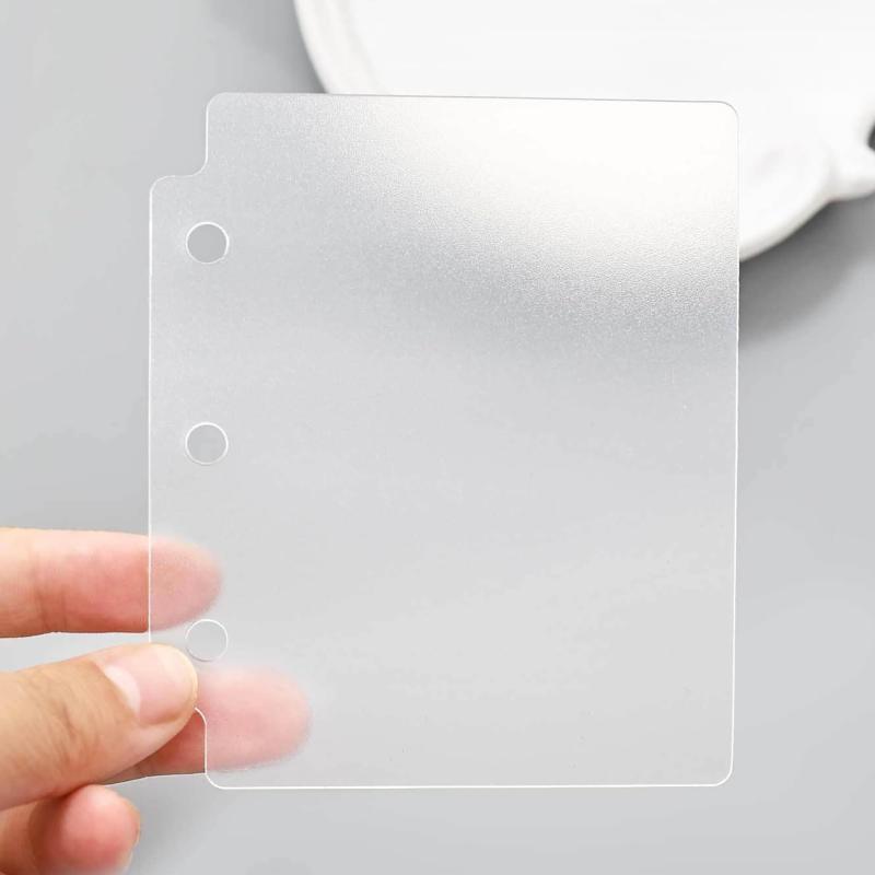 Orirya A8 透明バインダー 手帳 ミニ 3穴 PVC カバー 収納 カードポケット10枚付き スナップ式 小さいサイズ かわいい シール帳 女の子 日記帳 diy アルバム カードケース ステッカー デコ素材収 vision-stores-10196943 ビジョンストア パッケージ画像