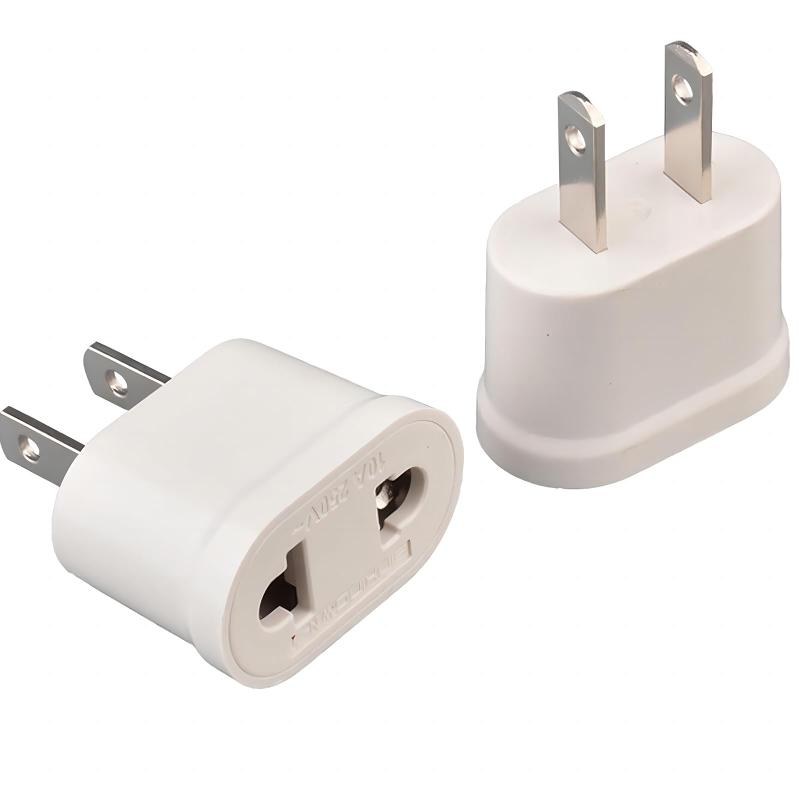 DELUXEFOX 変換プラグ 電源変換プラグ【 2個セット】10A 110-250V cタイプ 変換プラグ 海外 変換プラグ 国内用変換プラグ C→A 高互換性 小型 携帯便利【パラメーター仕様】 電圧：250V、電流：10A、色：白、数量：2個。【高品質の素材から製造】製品に使われているのはPC素材製；PC環境配慮型素材、良好なパフォーマンス；難燃性、耐落下性、耐衝撃性、耐摩耗性に優れ；より安全・安心に使える。【小型軽量のトラベルプラグ】コンパクトで場所を取らず、収納しやすいので、旅行先でも煩わしさがありません。 出張に便利なポータブルタイプで、海外旅行にも最適です。【耐久性】 高品質の銅、良好な導電性、熱なし。 タイトなプラグアンドプレイ設計、長寿命、緩むことなく繰り返しプラグインとアンプラグ、銅部品の良好な靭性、力をかけずに簡単にプラグインとアンプラグする。【海外の電子製品に対応】この変換プラグは、アメリカ、日本、カナダ、中国、メキシコ、ペルー、タイ、フィリピンなどに適しています。