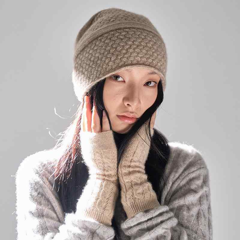 ニット帽 カシミア 帽子 レディース メンズ 秋 冬 防寒 保暖 護耳 堆堆帽 ニットキ...