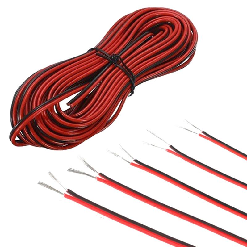電線 ケーブル 20m 22AWG 2Pin コード 接続ケーブル LEDテープライト LEDストリップライト 電子工作 配線 交換 修理 リード線 延長用 電化製品