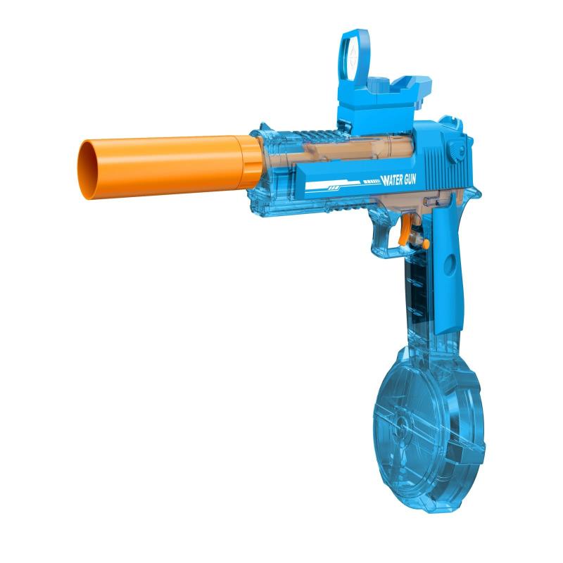 HAITUNYING 電動ウォーターガン ウォーターガン 超長距離8〜12m 大容量480ml 高速連射 自動吸水 水鉄炮 電動 防水設計 カラフルLEDライト 子供用/大人用 プール/ビーチ/キャンプ/ラフティング 夏の⚡ SUPER POWER &amp; 26 FEET EXTRA LONG RANGE：電気パルス技術を採用し、ワンボタンで連続高速ジェット噴射をトリガーし、射程距離は26フィート（約8メートル）を突破し、相手に対して正確な遠距離攻撃を行い、ウォーターバトルをよりエキサイティングにします🌊 480ml大容量水タンク＋自動吸水：手動で水を入れる必要がなく、吸水ボタンを押して素早く水を貯めることができ、大容量水タンクで長時間のサウンドファイトをサポートし、頻繁な水の補給の悩みに別れを告げる。🔋 長持ち＆クイックレスポンス：高性能バッテリーは一回の充電で一日中持ち、速射モードでトリガーを引くと即座に水弾を爆発させることができ、途切れることなく楽しむことができます✨クールでハイテクなデザイン+安全な素材:流線型の人間工学に基づいたグリップにダイナミックなLEDライトを搭載し、まばゆいばかりのナイトプレイを楽しめます。高品質のABS素材は落下防止と防水加工が施され、底部の排水穴は水が溜まらないように設計されており、安全で安心です。🎉マルチプレーヤーインタラクション＆夏の必須アイテム：豊富なアクセサリー、ビーチ、パーティー、キャンプなどのシーンに適しており、1つのキーで水鉄砲の戦いを開始し、子供と大人のための幸せな夏のアーティファクトになります