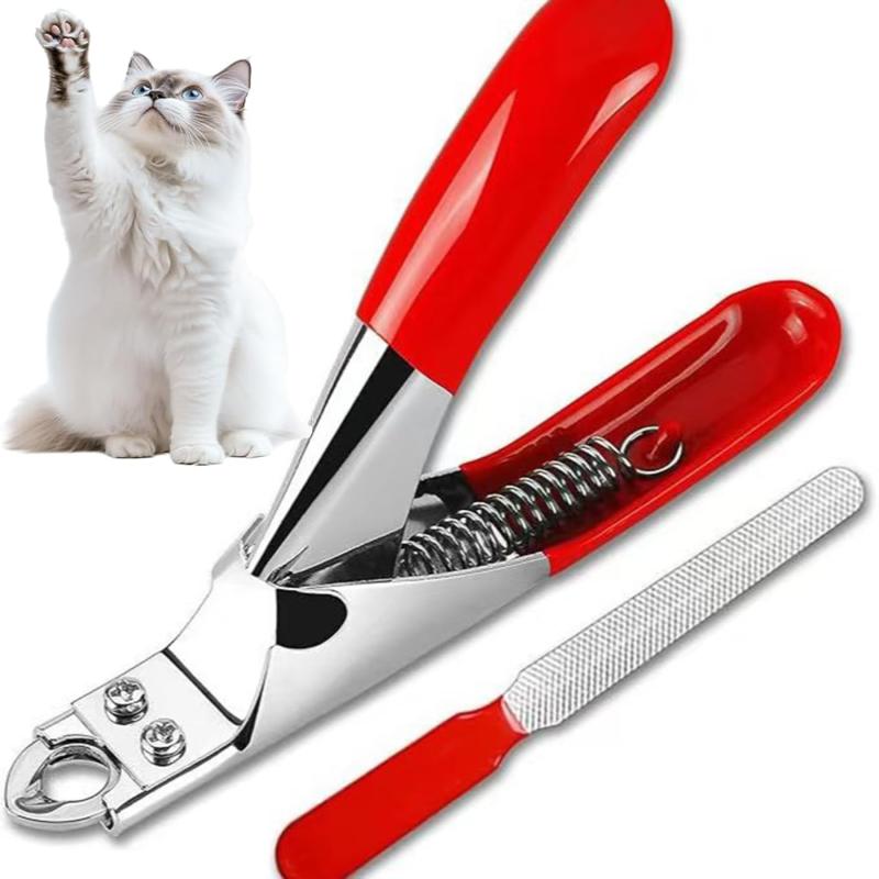 ペット用爪切り 猫 小型犬 ネイルケア ギロチンタイプ ステンレス製 ブラック 爪やすり付き 軽量 コンパクト 犬 猫 うさぎ トリマー 初心者向け【猫・犬・うさぎなど多種対応】この爪切りは猫 爪切りとしてはもちろん、犬 爪切りやうさぎ 爪切りなど、小動物全般に対応可能なギロチンタイプ設計です。猫の爪切りや犬用つめきり小型犬 初心者 安全をお探しの方におすすめです。【初心者も安心の使いやすさ】ばね式のハンドルと軽量な本体により、力を入れずにスムーズに爪を切ることができます。犬つめきり安全 初心者や猫つめきり人気をお求めの飼い主さんに最適です。犬 つめきり 小型犬 初心者でも快適に使えます。【高品質ステンレス刃で清潔＆切れ味持続】ステンレス素材の刃を採用しており、爪 切り時にペットの負担を軽減し、スパッとスムーズにカット可能。錆びにくく、丸洗いもOKで衛生的に保てるのも魅力です。犬 爪切りや猫 爪切りとして日常ケアに最適です。【爪やすり付きで仕上げも安心】切った後の爪の先を整えるためのやすりが付属。鋭くなりがちな爪の角を削ることで、家具や床を傷つけにくく、ペット同士のケンカも予防できます。猫 つめきりや犬 つめきりケアの仕上げに。【コンパクト＆持ち運び便利】手のひらサイズ（約11.8×5.2cm）で、旅行や外出先でもサッと使えます。猫爪切りや犬 つめきり 小型犬 初心者のケアツールとして、プレゼントにも喜ばれるシンプルで実用的なペット用品です。