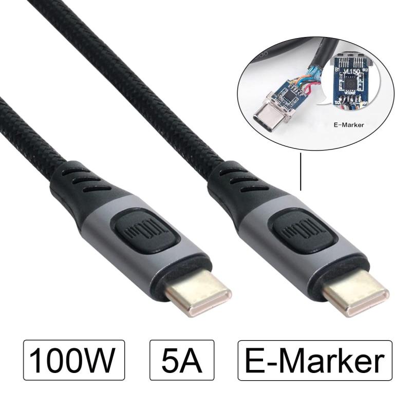 Cablecc Type-C USB-C オス-オス USB 2.0 バージョン データケーブル Eマーカー 100W ノートパソコン&電話用 200cm … vision-stores-10203554 ビジョンストア サンプル画像2