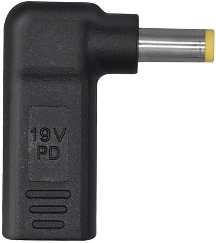 LeTradeJP ACアダプター 変換アダプター 2個セット C入力 DC 5.5x2.5mm 変換プラグ C変換プラグ PD 充電 90° 変換 高速データ転送 高耐久パワー出力 19V ノートパソコン/PD電源アダプタ/PD誘導機能電源の使用に適しています