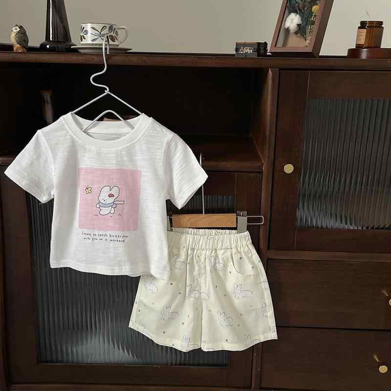 セットアップ 女の子 キッズ 子ども服 半袖 Tシャツ ハーフパンツ ショートパンツ ...