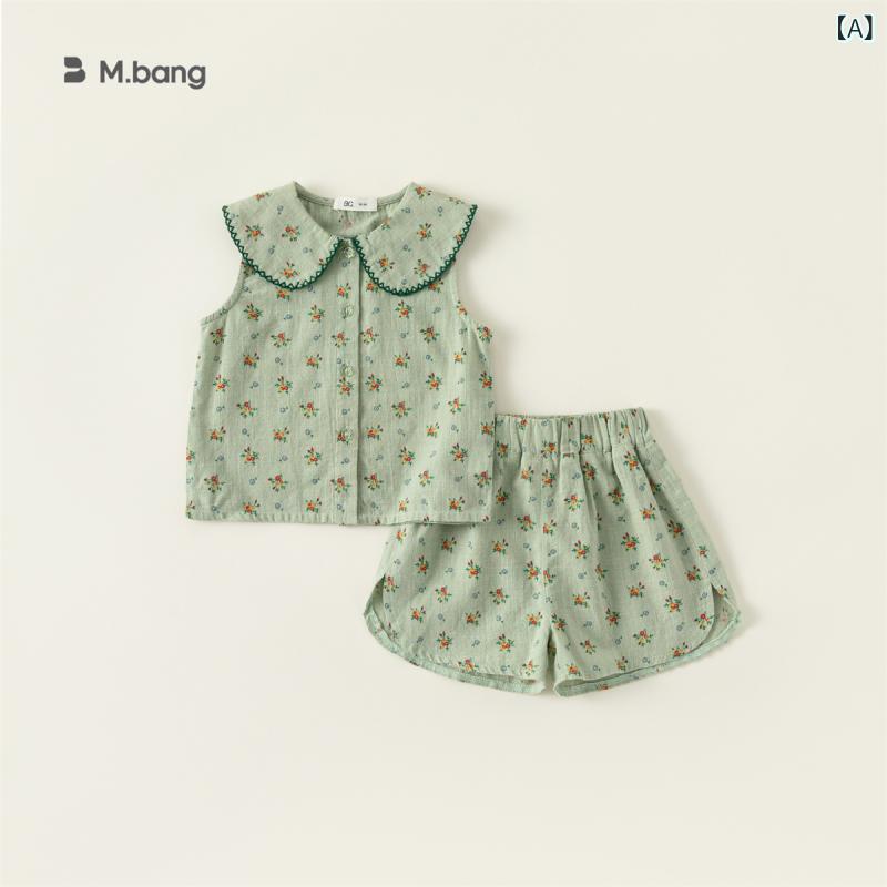 セットアップ キッズ 女の子 子供服 上下セット 半袖 シャツ ショートパンツ 短パ...