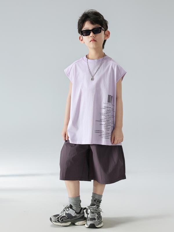 セットアップ キッズ 男の子 半袖 タンクトップ ハーフパンツ 上下セット トップス ボトムス ズボン 夏物 薄手 速乾 ドライ 運動 スポーツ カジュアル 部屋着 普段着 ルームウェア 子供服 ジュニア おしゃれ 通学園 通園 通学