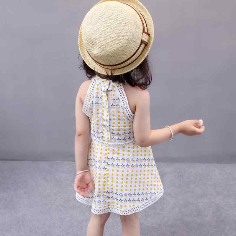 ワンピース 女の子 ベビー キッズ 春夏 綿 再生繊維 ドット柄 ボヘミアン かわいい…