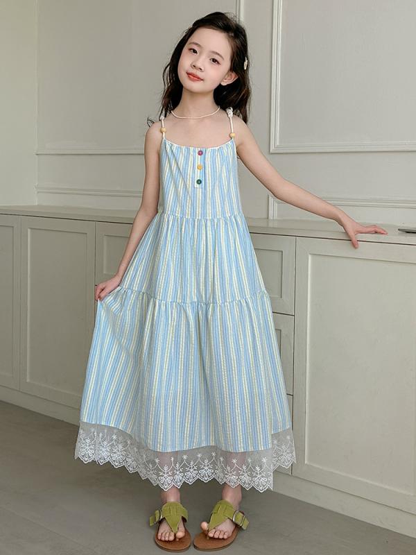 ワンピース 女の子 キッズ 子供 吊りスカート キャミソールワンピ ノースリーブ 夏 サマー 夏服 サンドレス ビーチ リゾート 旅行 海 かわいい おしゃれ