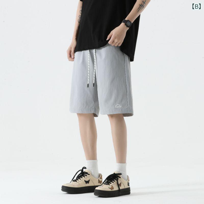 ビジョンストアのハーフパンツ メンズ パラシュートパンツ カーゴショーツ 半ズボン ショートパンツ 傘兵パンツ スポーツパンツ 短パン ビーチパンツ サマーパンツ スポーティー ボトムス 男性用 紳士 カジュアル 運動用 速乾 通気性 軽量 防砂 防風 薄手 アウトドア｜アングル3