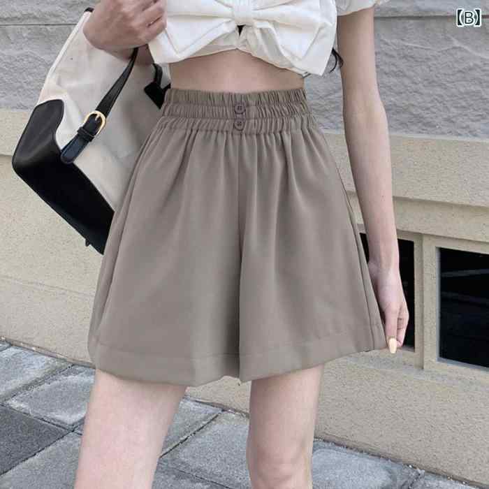 ショートパンツ レディース 短パン パンツ ボトムス 半パンツ 伸縮性 高位置ウエスト 美脚 痩せ見え 無地 シンプル カジュアル 普段使い お出かけ 旅行 デート サマーウエア 涼しい ゆったり しわになりにくい イージーパンツ 快適 通気性 薄手 vision-stores-10418901 ビジョンストア サンプル画像3