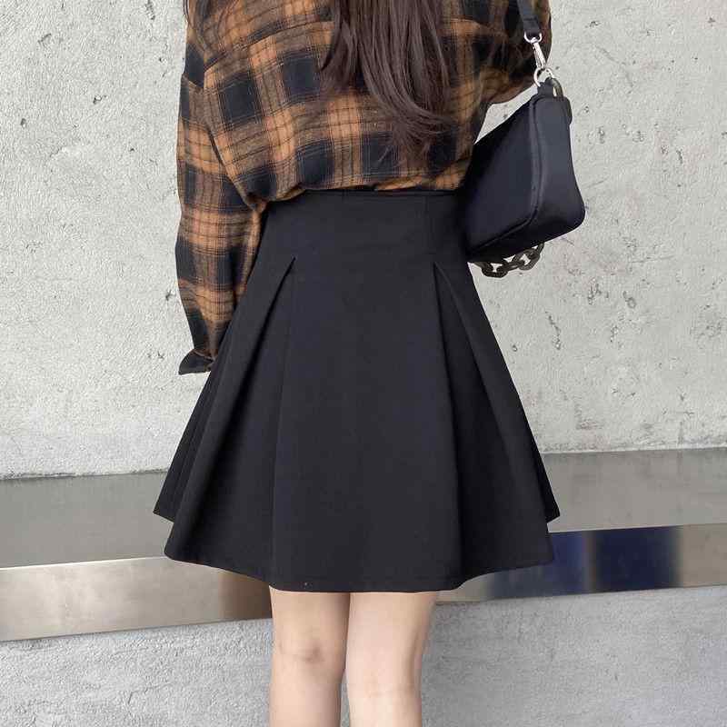 スカート レディース ミニスカート プリーツスカート Aライン ハイウエスト 美脚 脚長効果 着痩せ ボトムス ショート丈 カジュアル 韓国風 通学 通勤 デート かわいい 普段使い ブラック 黒 無地 春夏 サマー
